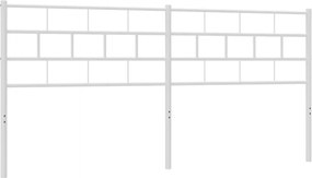 vidaXL Tăblie de pat de schimb metalică, alb, 200 cm