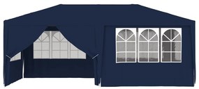 Cort de petrecere profesional cu pereti albastru 4x6 m 90 g/m²