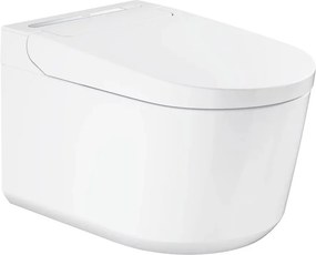 Set vas WC suspendat Grohe Sensia Pro Rimless cu functie bideu electric alb lucios si capac softclose