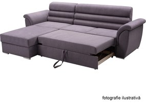 Set de canapea, ţesătură Queens gri deschis, stânga, FABO