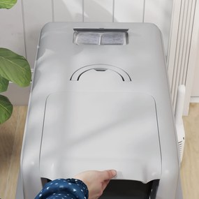 PawHut Litieră din Oțel Inoxidabil pentru Pisici cu Capac Detasabil, Lopățică, Pungi Filtrante, pentru Pisici Mari, Albă | Aosom Romania