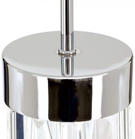 Pendul LED cu cristal K9 design elegant PRISM crom