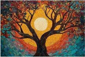 Tablou - Soarele în coroana arborelui vieții (90x60 cm)