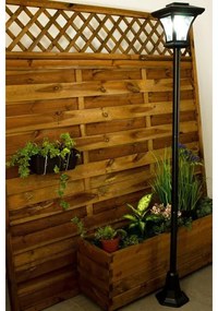 Lampă solară LED de exterior, 1,2 V, 1800 mAh, IP44, negru