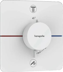 Baterie dus termostatata incastrata alb mat Hansgrohe ShowerSelect Comfort Q  2 functii EN1717