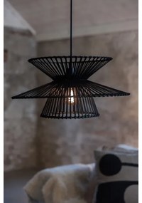 Lustră pe cablu Markslöjd 108784 DUPLICI 1xE27/40W/230V negru/bambus