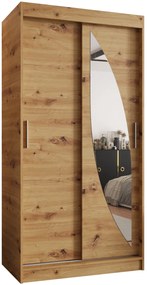 Dulap de haine 100 cm Milain (Stejar artisan). 1125989