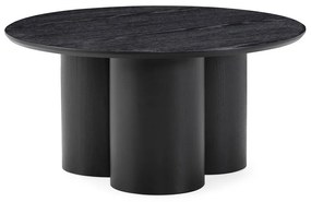 Măsuță de cafea neagră rotundă ø 80 cm Lua – MOME
