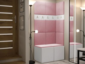Mobilier hol Tovenaz I (Alb + Roz) . 1104762