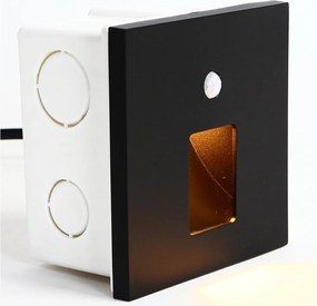 Emithor 70424 - LED lampă scări cu senzor VIX LED/1W/230V 4000K negru