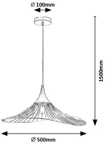 Pendul design modern Sombrero negru