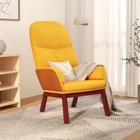 341067 vidaXL Scaun de relaxare, galben muștar, material textil