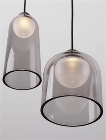 Lustra cu 3 pendule LED, Metal, Negru, Acrilic, DIONE
