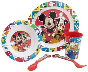 Set de masă din plastic Stor 5 piese Mickey