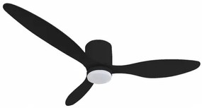 Plafoniera LED cu ventilator, Optonica, 18W, lumina calda/neutra/rece, negru, telecomanda