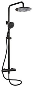 Set de duș cu baterie termostatică BATH DELUXE 31-120-07-02-00 NAESBY negru mat