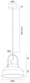 Pendul design modern Dakota alb