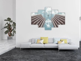 Tablou cuavion între clădiri (150x105 cm)