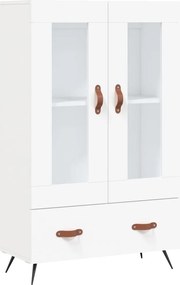 vidaXL Dulap înalt, alb, 69,5x31x115 cm, lemn prelucrat