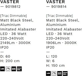 Lustra LED suspendata design decorativ VASTER L-120cm