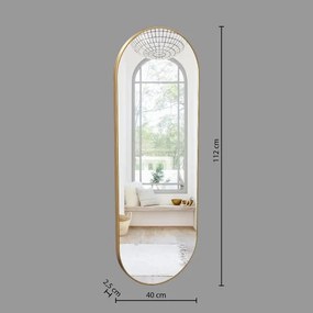 Oglindă de perete Atmosphera SELENA 112x40 cm auriu