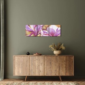 Tablou - Flori de magnolie (cu ceas) (90x30 cm)