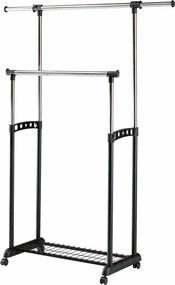 Stander haine WU11, negru, otel/plastic, 142x44x170 cm