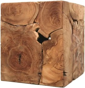 Măsuță din lemn de tec HSM collection Cube, 30 x 35 cm