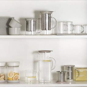 Cana cu infuzor pentru ceai BUYDEEM CD2001, 500 ml, Otel inoxidabil, Design elegant, Gri