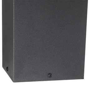 Lampă de podea pentru exterior neagră 40 cm cu lumină reglabilă și senzor solar - Charlotte