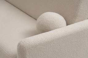 Canapea extensibilă Nido 3 locuri 140 cm cu ladă de depozitare - boucle bej deschis Quelle 03