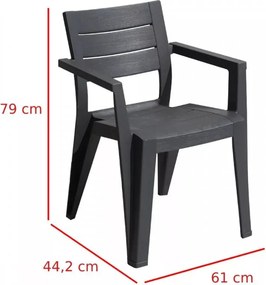 Amari Large 6+1 set de mobilier de grădină nuc-grafit