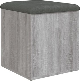 vidaXL Bancă de depozitare, gri sonoma, 42x42x45 cm, lemn prelucrat