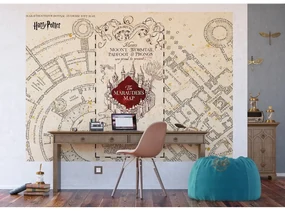 Tapet foto pentru copii Harry Potter Marauders Map252 x 182 cm, 4 părți