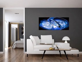Tabloul abstract albastru (120x50 cm)
