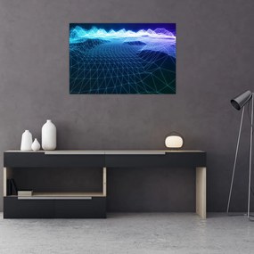 Tablou - Munți în model de calculator (90x60 cm)