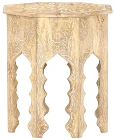 320372 vidaXL Masă laterală, Ø48 cm, lemn masiv de mango