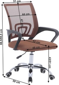 Scaun de birou, maro/negru, DEX 2 NEW