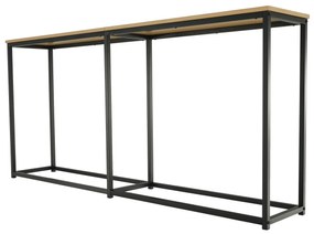 Consola in stil industrial, stejar   negru, BUSTA Maro