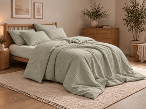 Lenjerie de pat din muselin dublu AVESSO verde Dimensiune lenjerie de pat: 2 buc 70 x 90 cm | 200 x 200 cm
