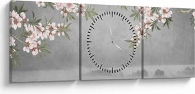 Tablou - Peisaj cu lună (cu ceas) (90x30 cm)