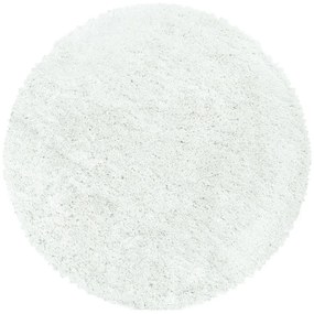 Covor alb rotund ø 120 cm Fluffy – Ayyildiz Carpets