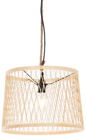 Lampă suspendată rustică pentru exterior din ratan 40 cm - Calamus