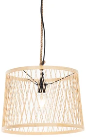 Lampă suspendată rustică pentru exterior din ratan 40 cm - Calamus