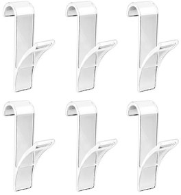 Set 6 carlige pentru prosoape, Transparent, 10x2 cm, WENKO