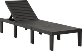 Șezlong de grădină HAITI cu saltea, 65×195×78cm, antracit I.P.A.E-Progarden