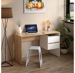 Masă PC Titanes (stejar artisan + alb) . 1116531