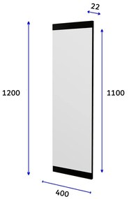 Oglinda Azus Black 40 x 120 cm