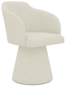 Scaun de sufragerie crem tapițat Kanoa – Makamii