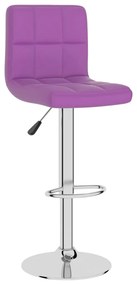 Scaun de bar, violet, piele ecologica 1, Violet